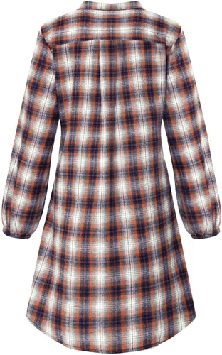 Vista 2 de Vestidos de verano para mujer, casual, con lazo en la cintura, manga larga, solapa, falda corta, a cuadros, vestidos casuales
