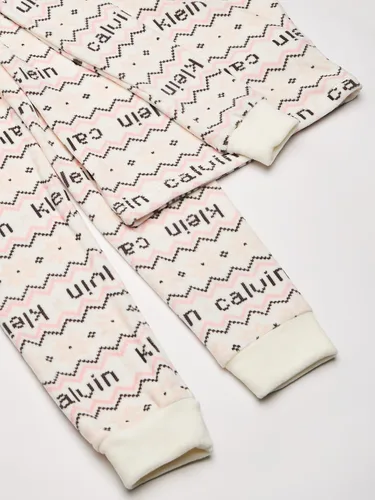 Vista 4 de Calvin Klein Conjunto de pijama de 2 piezas de forro polar para niña