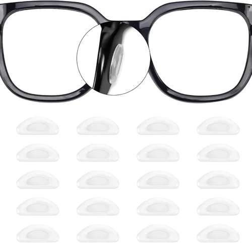 Vista 9 de 20 pares de almohadillas nasales adhesivas de silicona antideslizantes para gafas y gafas de sol, almohadillas nasales delgadas para anteojos