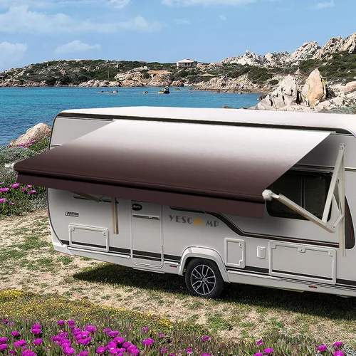 Vista 13 de YESCAMP Tela de repuesto para toldo de autocaravana, resistente a la intemperie, de 4 capas, vinilo de 18.5oz para toldo de camper - Toldo universal