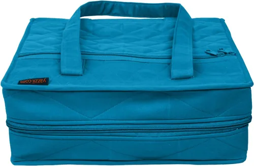 Vista 7 de Yazzii Quilter's - Bolsa para proyectos con 19 bolsillos, organizador de bolsas de almacenamiento portátil, organizador de almacenamiento multiusos