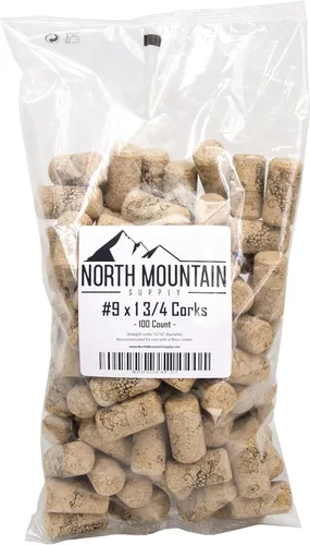 Vista 3 de North Mountain Supply - NMS Amorim Grape #8 #8 Corchos aglomerados naturales premium 7/8" x 1 3/4" - Bolsa de 100