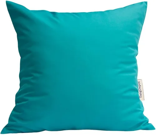 Vista 10 de TangDepot Fundas de almohada sólidas de seda sintética duradera, fundas de almohada cuadradas decorativas, fundas de almohada para interiores y Azul
