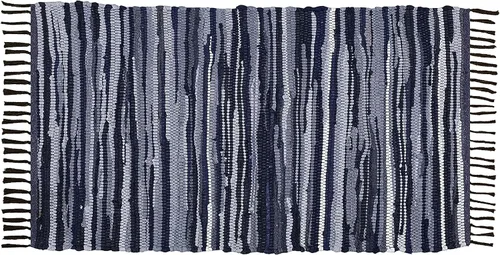 Vista 20 de Alfombra de trapo de algodón de 24 x 36 pulgadas, alfombra Chindi multicolor, tejida a mano, lavable y reversible para sala de estar, cocina Agua