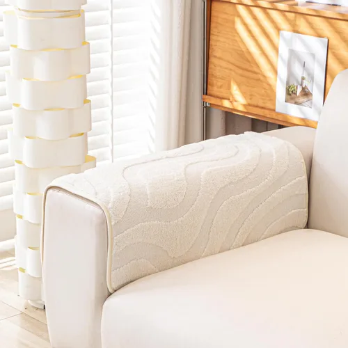 Vista 16 de Fundas para Reposabrazos de Sofá, Fundas de Felpa de Terciopelo Vintage para Sofá, Fundas Antideslizantes para Sillón y Sofá, Almohadillas