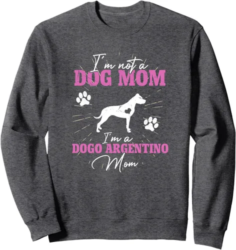 Vista 5 de Dogo Argentino Dog Mom Gifts for Women Dog Paw Mother's Day Sweatshirt