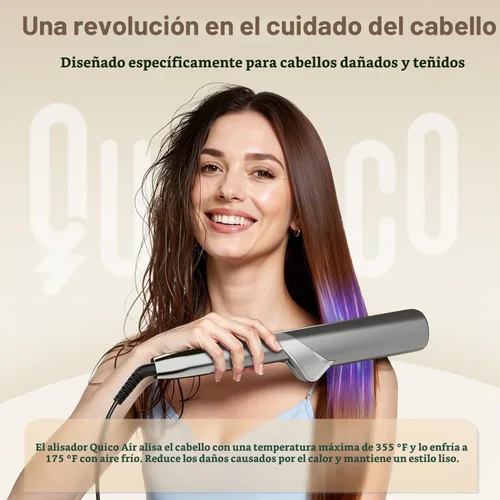 Vista 2 de Quico Plancha de pelo de aire, enderezadora de flujo de aire 100-240V Gris