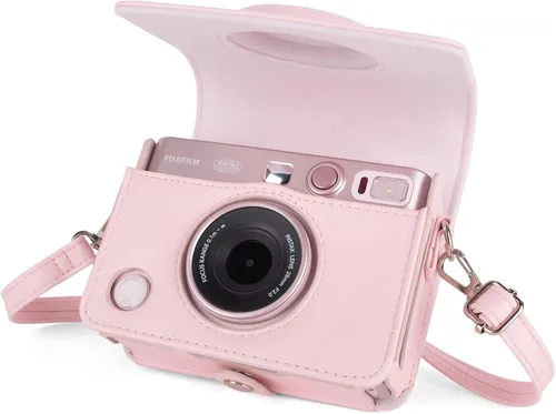 Vista 10 de MUZIRI KINOKOO Funda Mini EVO, Cuero PU con Textura de Lichi, Funda Protectora para Cámara Instantánea Instax Mini EVO con Orificio de Carga Preciso
