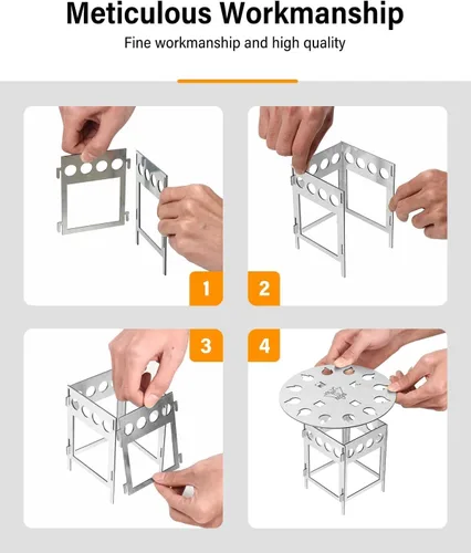 Vista 7 de YEFU Deflector de calor para fogata para estufa Solo Mesa, difusor de calor portátil para fogata de mesa de 5 pulgadas, captura y redirige el calor