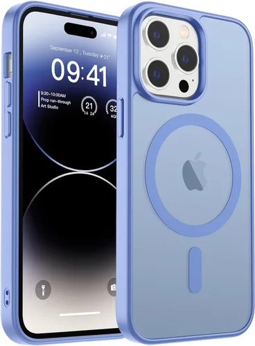 Vista 410 de zapica Funda magnética para iPhone Air, con protector de pantalla de vidrio templado, compatible con MagSafe, translúcida mate, a prueba de golpes