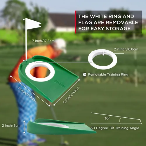 Vista 8 de KINGTOP Espejo de Putting de Golf - Ayudas de Entrenamiento de Alineación de Putting para Consistencia y Precisión - Ideal para Práctica