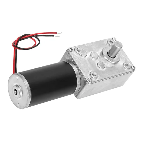 Vista 5 de Oumefar Motor helicoidal de 12 V, motor de engranaje reversible de 0.315 in con eje en forma de D, motor eléctrico reductor de turbina alta