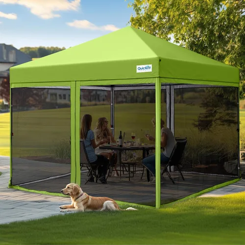 Vista 8 de Toldo desplegable Quictent Ez con pantalla de malla para carpa, con laterales de malla