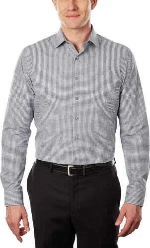 Vista 7 de Kenneth Cole - Camisa de vestir para hombre, corte ajustado, cuadros y rayas (estampadas)