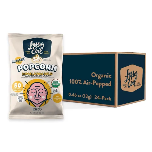 Vista 25 de LesserEvil Palomitas de maíz orgánicas "Avocado-licious", exclusivo de Amazon, calidad premium, mínimamente procesado, sin aceite vegetal, 4.6