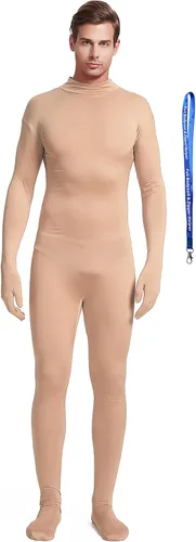Vista 16 de Overol completo Full Bodysuit con ayudante de cremallera, unisex, para adultos, sin capucha, de Spandex elástico, traje Zentai de cuerpo entero Negro