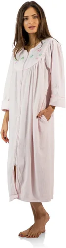 Vista 2 de Casual Nights Bata larga de forro polar jacquard con cremallera frontal para mujer