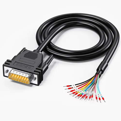 Vista 12 de Paquete de 4 conectores DB9 a extremo de cable desnudo D-SUB de 9 pines RS232 Serial Cable de extensión doble blindado, hembra a cables de 9