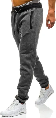 Vista 2 de BUXKR Pantalones deportivos para hombre para correr, pantalones casuales para gimnasio, correr o entrenamiento atlético