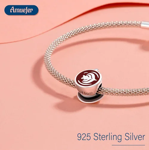 Vista 2 de Amufer S925 - Dijes para mujer, compatibles con pulseras y collares Pandora, regalo de joyería