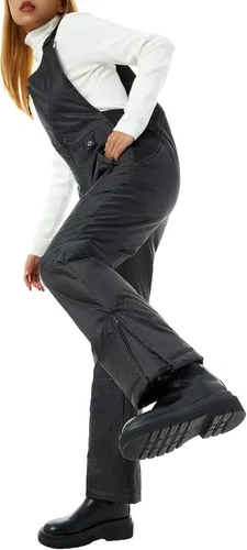 Vista 5 de Pivanzore Pantalones de esquí para mujer, overol de nieve sin mangas, impermeable, resistente al viento, aislado, para invierno, cálido