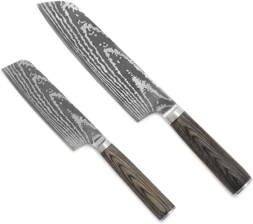 Vista 11 de GreenPan x Bobby Flay - Cuchillo de chef de 8 pulgadas con funda, hoja de acero inoxidable de alta calidad, herramienta de cocina de corte