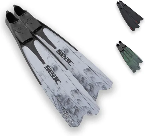 Vista 12 de Seac Shout, Aletas Largas para Buceo, Pesca Submarina y Buceo Libre, Fabricadas en Italia