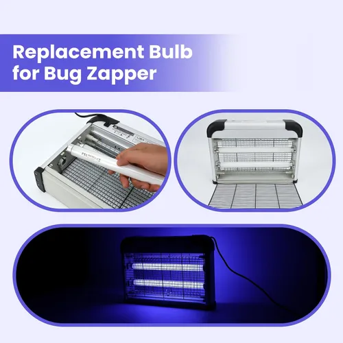 Vista 6 de LiBa Bombilla de repuesto para lámpara UV de 10 W - Tubos de luz, compatible con lámpara electrónica para mosquitos de interior de 20 W, adecuada