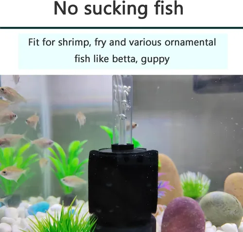 Vista 6 de AQUANEAT Filtro de Esponja para Acuario Alimentado por Aire, Filtro de Burbujas Biológicas para Tanque de Peces con Tubo de Línea Aérea, Válvulas