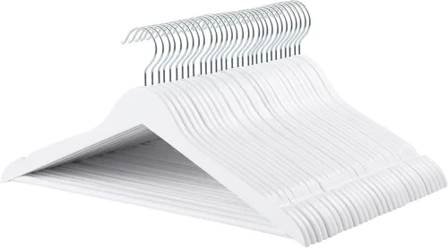 Vista 9 de Amazon Basics Perchas de madera para trajes, paquete de 30, color negro