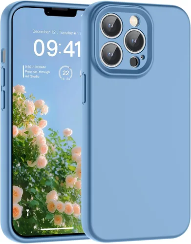 Vista 47 de SUPFINE - Funda diseñada para iPhone 12, silicona líquida premium con [forro de microfibra suave antiarañazos][protección de cámara mejorada], funda