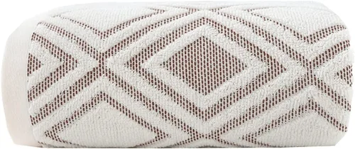 Vista 10 de Pidada Juego de 2 toallas de mano con patrón de diamante, 100% algodón, absorbentes, suaves, toallas decorativas para baño (beige marrón)