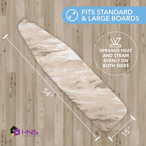 Vista 3 de HOLDN' STORAGE Funda para Tabla de Planchar - Recubierta de Silicona, Resistente a Quemaduras, Acolchado de 15 x 54 Pulgadas con Correas de Gancho