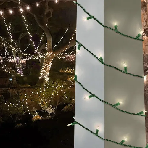 Vista 2 de 100 luces LED parpadeantes suaves, luces de Navidad centelleantes lentas, 50 de 100 luces parpadeantes, brillo suave impermeable, certificado UL, 29