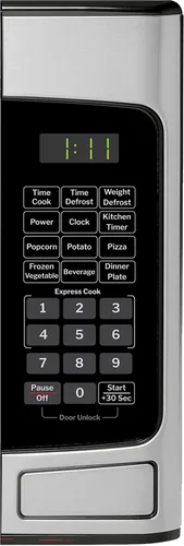 Vista 4 de GE Horno microondas para encimera, compacto de 1.1 pies cúbicos, capacidad de 950 vatios, 6 ajustes de cocción automática, tecnología de bloqueo