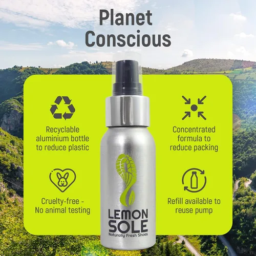 Vista 5 de Ambientador y desodorante natural para zapatos, spray refrescante para zapatos con 6 potentes aceites esenciales para control de olores a largo