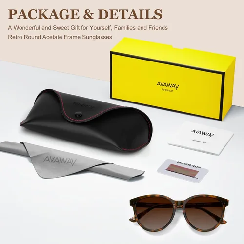 Vista 6 de AVAWAY Gafas de sol polarizadas para mujer, 100% protección UV, para conducir, golf, senderismo, navegación