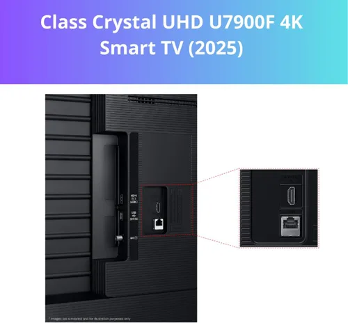Vista 3 de Samsung 50 pulgadas Class Crystal UHD U7900F (2025) 4K Smart TV HDR 10+ Motion Xcelerator Bluetooth Bixby, Alexa, Google Assistant con montaje