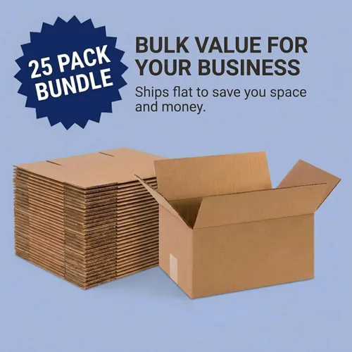 Vista 6 de Aviditi 1286 corrugado Caja, 12 pulgadas longitud x 8 pulgadas ancho x 6 pulgadas Altura, kraft (Paquete de 25)