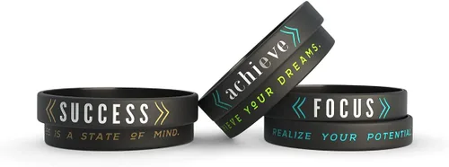 Vista 4 de Inkstone Motivational Silicone Wristband Success, Achieve, Focus