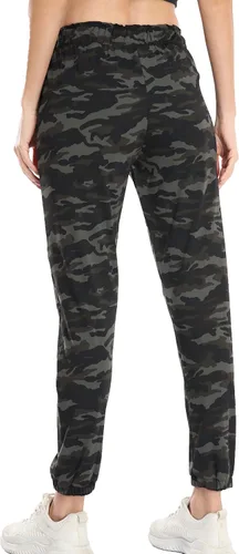 Vista 4 de Kcutteyg - Pantalones deportivos con bolsillos para mujer, diseño suave, ligero y de secado rápido, para entrenamiento, gimnasia, yoga y correr