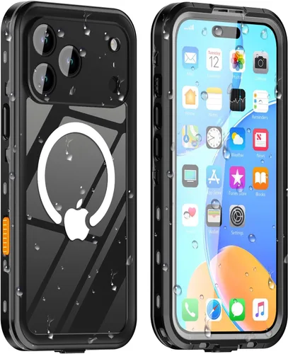 Vista 17 de Funda impermeable diseñada para iPhone 12, cuerpo completo, a prueba de polvo, a prueba de golpes, protector de pantalla integrado