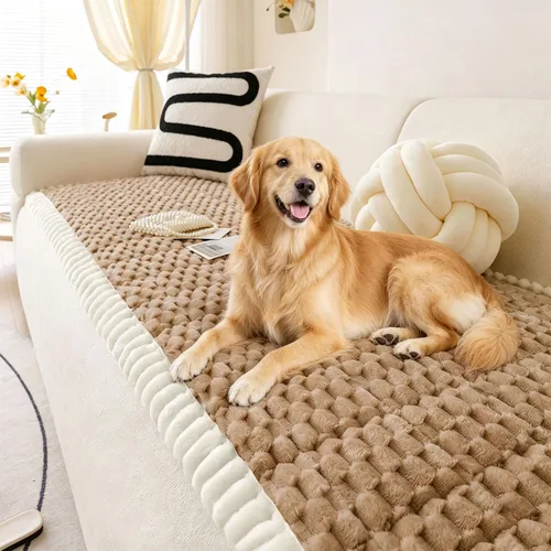 Vista 18 de OTOB Funda de sofá para perros, lavable, antideslizante, divertida funda para sofá para mascotas, protector de muebles suave y acogedor, apto