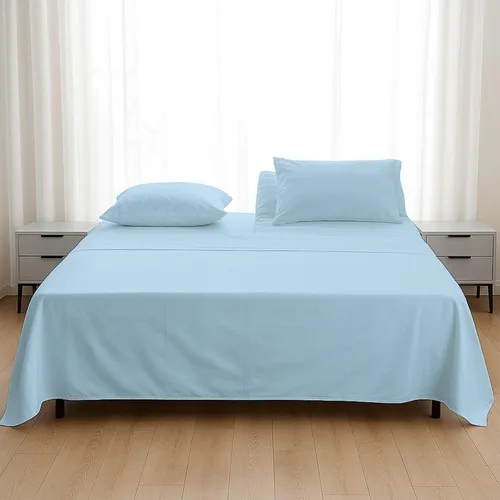 Vista 18 de Juego de sábanas con bolsillo extra profundo individual XL, sábanas y fundas de almohada de 4 piezas, lujosas, ultrasuaves, refrescantes, bolsillo