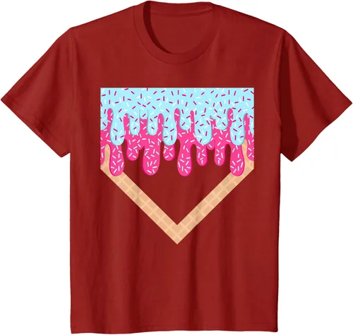 Vista 78 de Baseball Drip Boys Home Plate Ice Cream Sport Players & Fans Camiseta