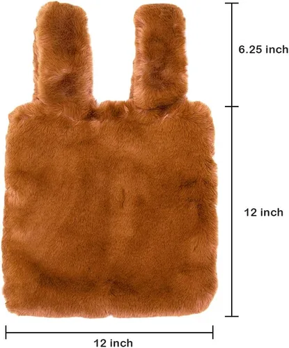 Vista 3 de Bolso de mano de moda de muñeca holgada con correa de piel sintética suave