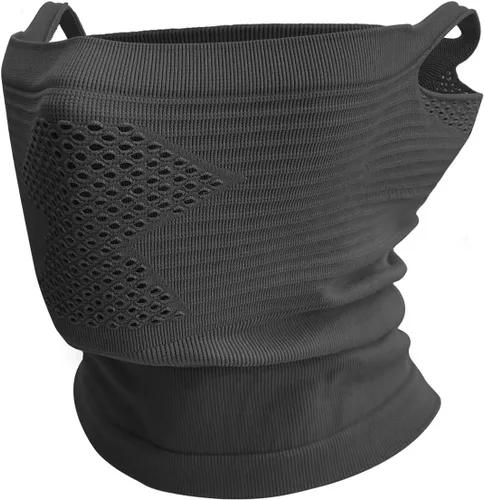 Vista 8 de Máscara facial antideslizante con cintas elásticas para las orejas, resistente al viento, polaina térmica para el cuello, perfecta para actividades