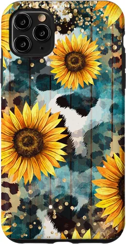 Vista 13 de Funda Boho Western de piel de vaca para iPhone 12 Pro Max
