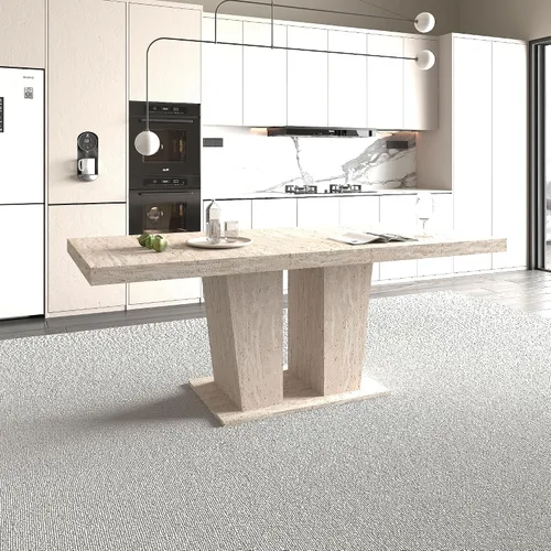 Vista 21 de Mesa de comedor extensible de 62.99 a 78.7 pulgadas para 6, 8 y 10, moderna mesa expandible de cocina de madera de granja, mesas de conferencias