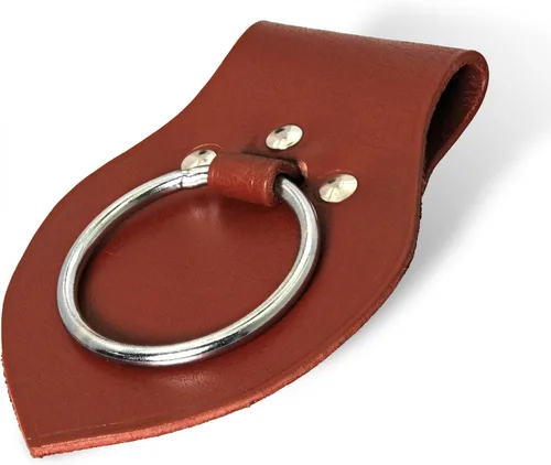 Vista 18 de Armory Replicas - Soporte de hacha de batalla vikingo medieval forjado a mano - Funda de cinturón de arma de cuero bovino funcional para disfraz